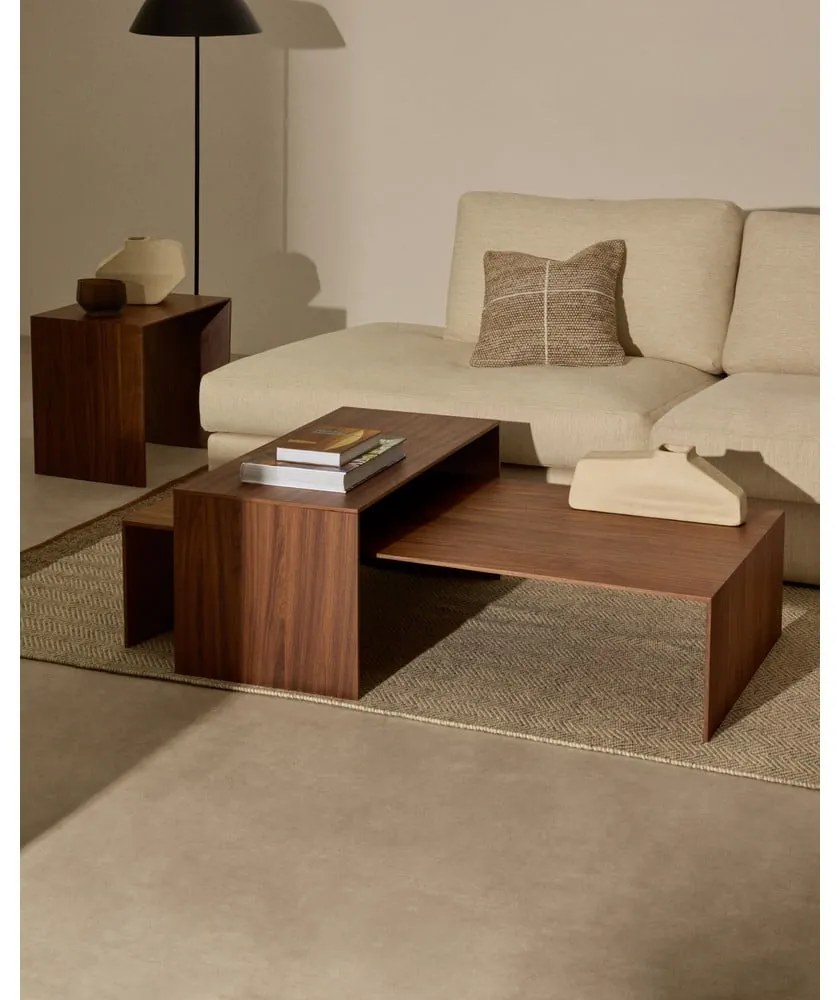 Odkladací stolík v dekore orecha 40x55 cm Litto – Kave Home