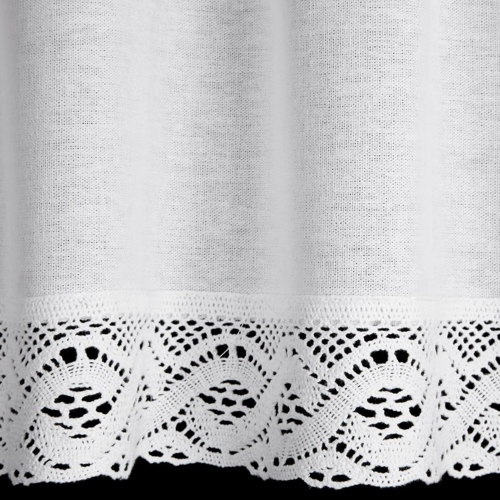 KRÁTKA ZÁCLONA NA PÁSKE VINCE 150X30 CM BIELA