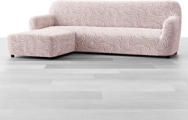 Bielastické poťahy BRILLANTE béžové sedačka s otomanom vľavo (š. 170 - 300 cm)