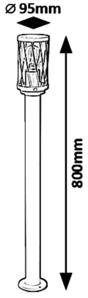 Rabalux 8890 - Vonkajšia lampa BUDAPEST 1xE27/40W/230V IP44