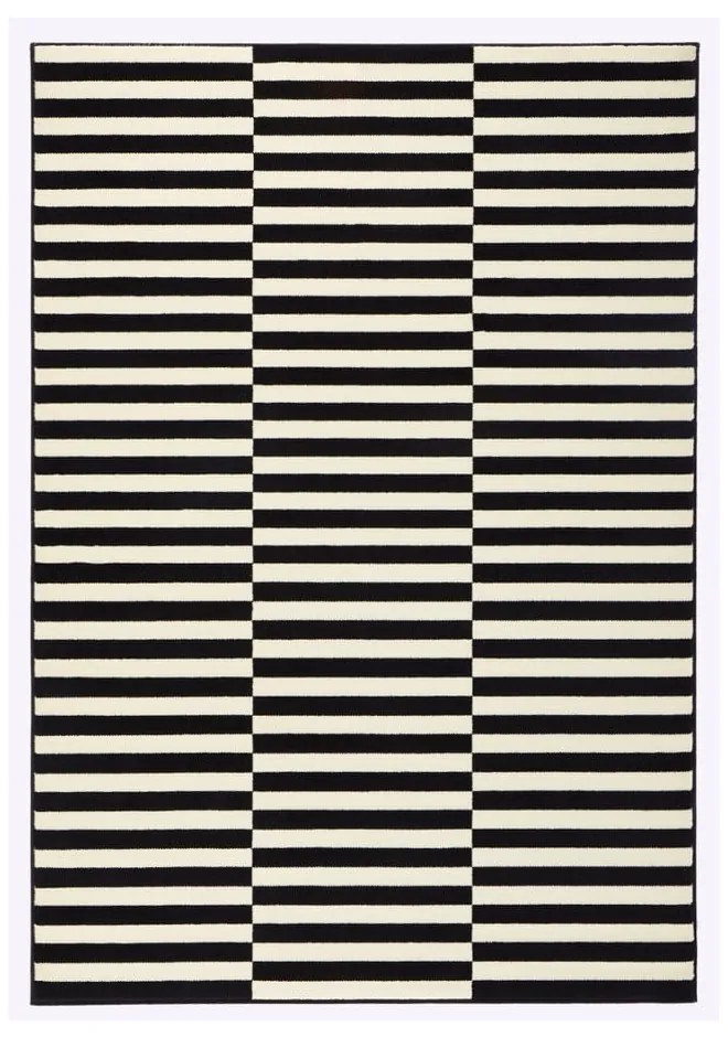 Čierno-biely koberec Hanse Home Gloria Panel, 80 × 150 cm