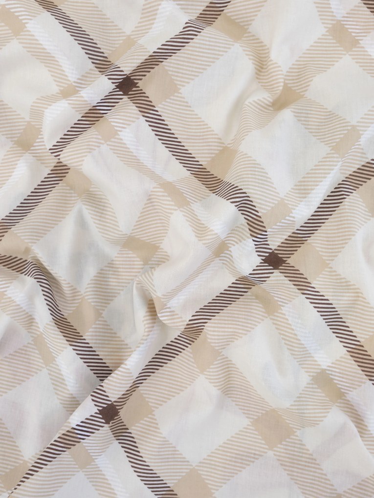 Vianočné francúzske bavlnené obliečky Renforcé - Kúzlo Vianoc krémové