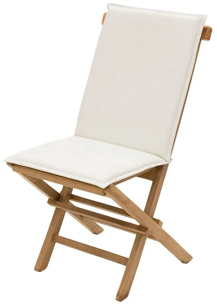 DEOKORK Záhradná skladacia stolička s poduškou FOXI (teak)