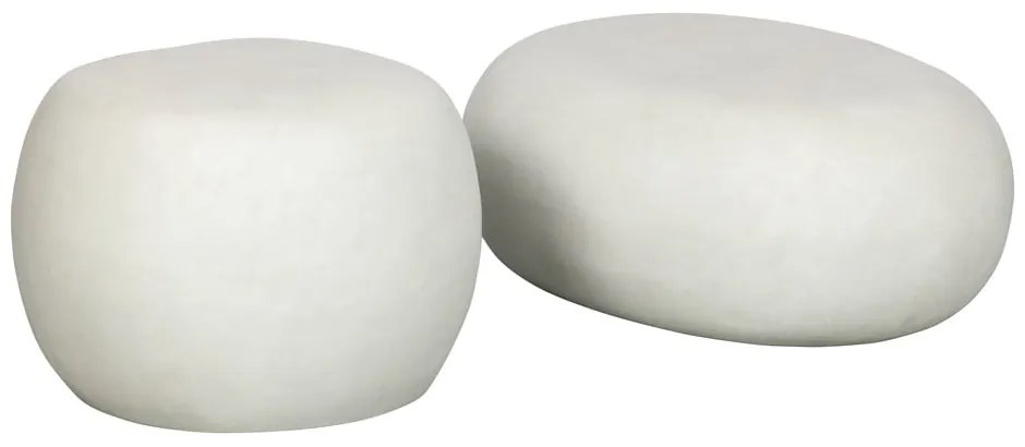 Biely okrúhly konferenčný stolík ø 50 cm Pebble – vtwonen