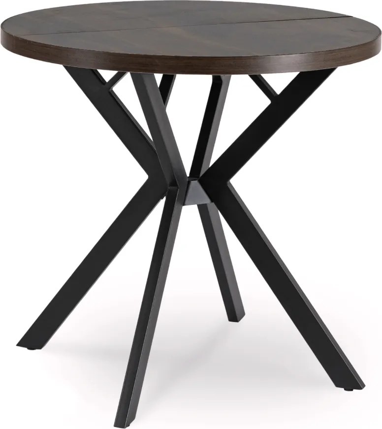 Rozkladací stôl DORIAN 80-160 cm orech/čierna