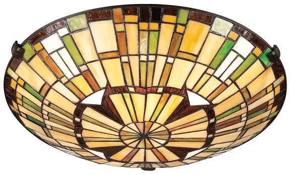 Quoizel QZ-REED-F-VB - Stropné svietidlo Tiffany REED 2xE27/60W/230V Ø 42 cm