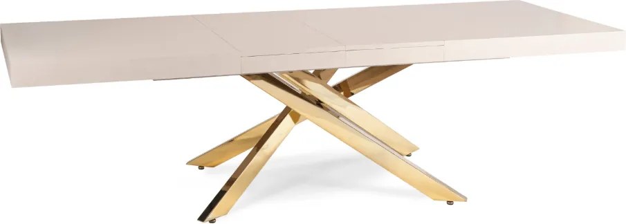 HAMPTON Rozkladací stôl 160-240 cm kašmír/zlatý