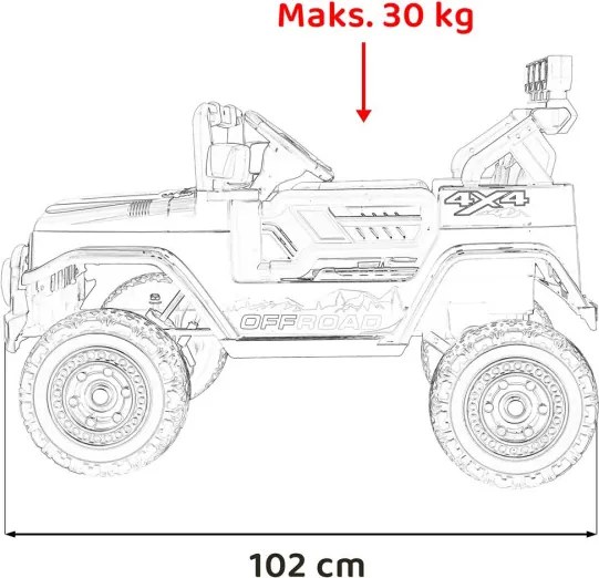 Elektrické autíčko Off-Road CLIMBER ružové