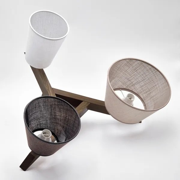 Brilagi - LED  Prisadený luster ANTHONY 3xE14/40W/230V dub orech