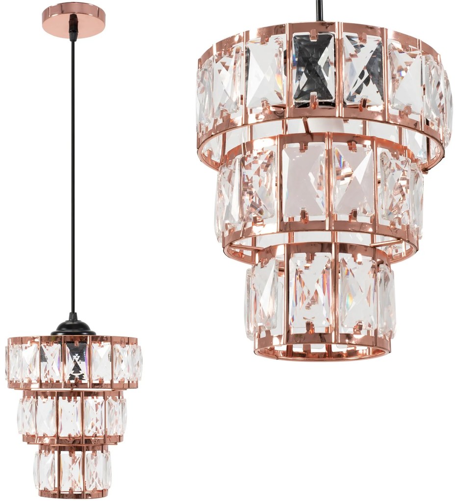 Toolight Toolight, závesné svietidlo 1xE27 APP1104-1CP, ružové zlato, OSW-06330