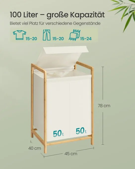 Kôš na bielizeň bambusový RLH102WD01