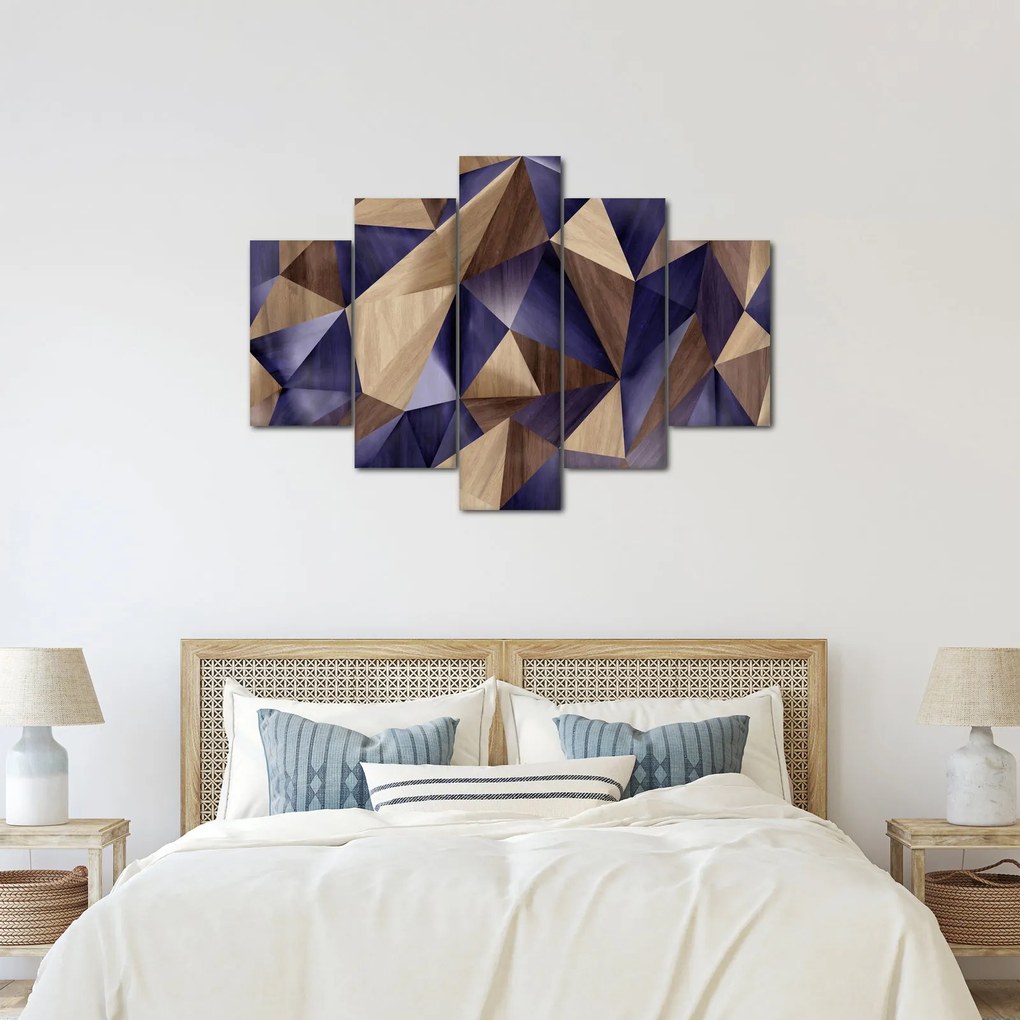Obraz - 3D drevené trojuholníky (150x105 cm)