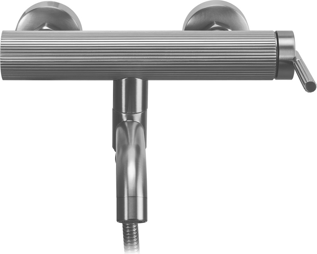 Rea Argon, vaňová batéria s ručnou sprchovou súpravou, brúsená oceľ, REA-B6452