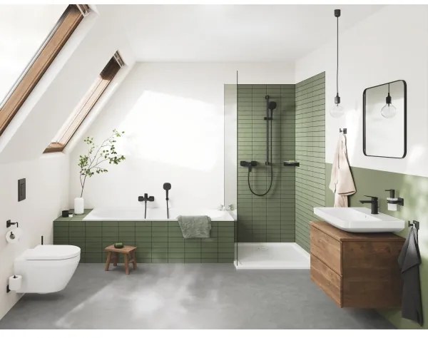 GROHE 411062430 - Rohová polička do sprchy ESSENTIALS 250 × 250 mm čierna