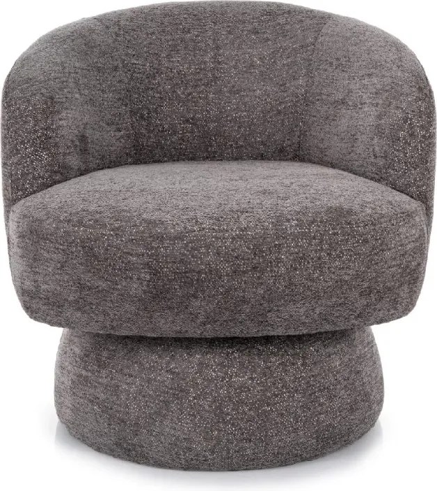 Otočné dizajnové kreslo COSMIC RAVEN, sivé