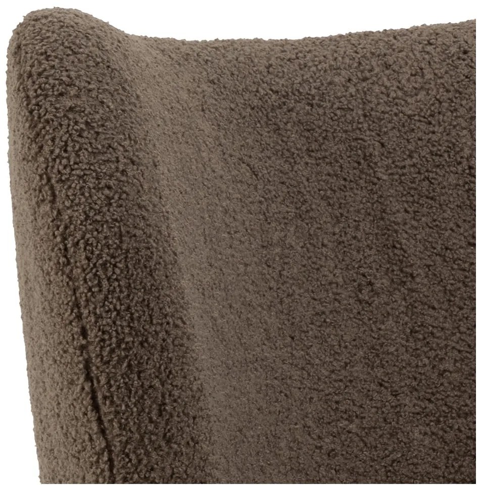 Hnedé kreslo z textílie buklé Elmont – Actona