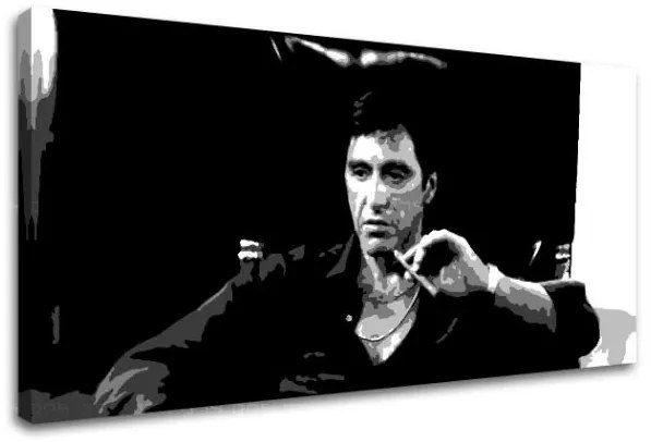 Najväčší mafiáni na plátne Scarface - Nahnevaný Tony Montana s cigarou v ruke | rôzne rozmery