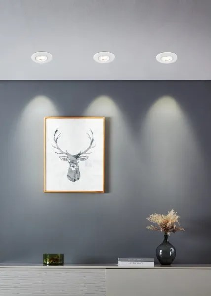 Eglo 300187 - Sada 10× LED zapustených svietidiel GEDREZ LED/4,9W/230V pr. 9 cm biela