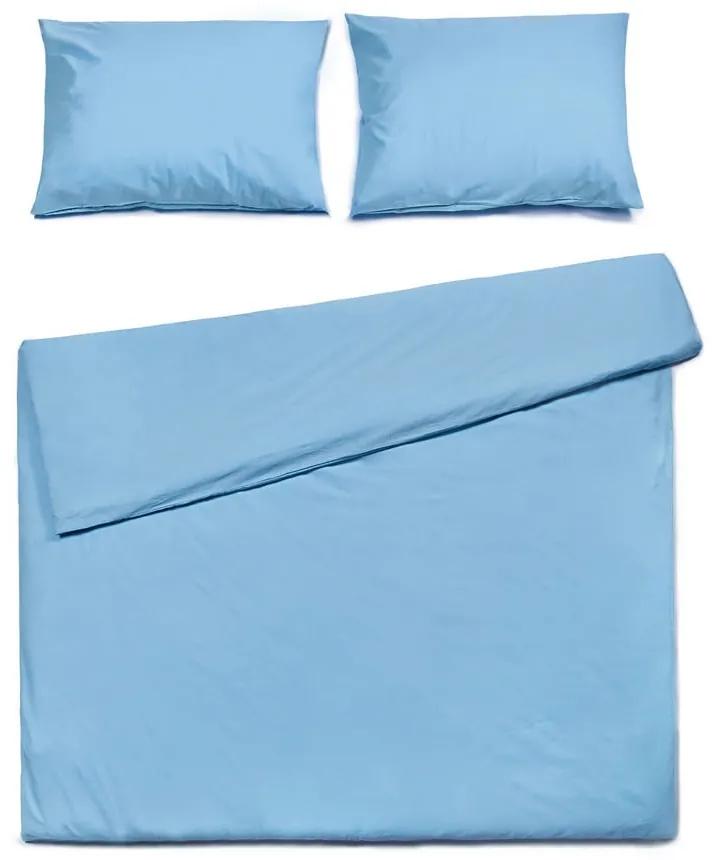 Blankytné modré bavlnené obliečky na dvojlôžko Bonami Selection, 200 x 200 cm