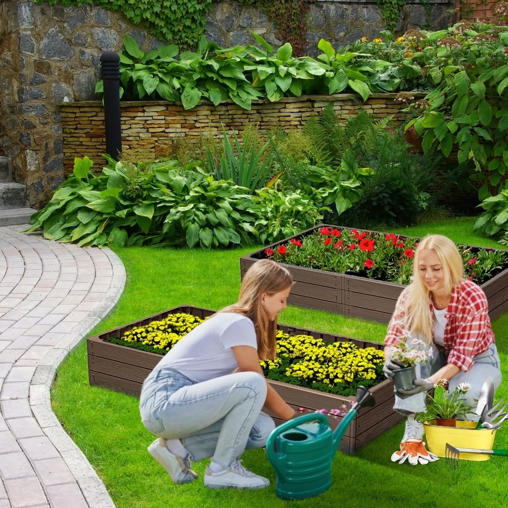 Vyvýšený záhon WOODY 149x75,6x25cm, hnedá Prosperplast