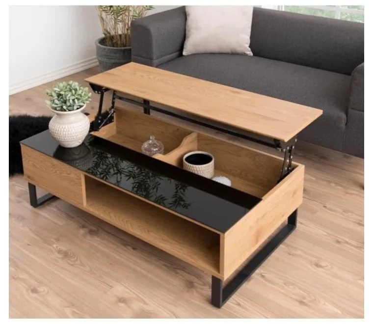 Čierny konferenčný stolík 110x60 cm Azalea - Actona