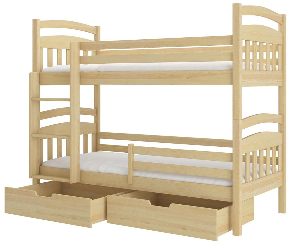 Poschodová detská posteľ 200x90 cm. Vlastná spoľahlivá doprava až k Vám domov. 1052263