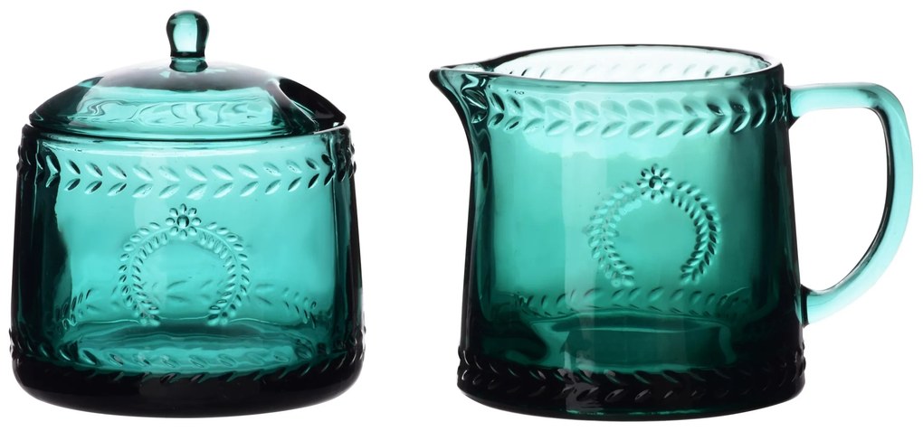 Sada cukřenky a konvičky na mléko ECILA zelená