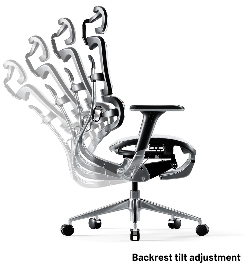 Ergonomické kreslo Diablo V-Master, čierno-biele