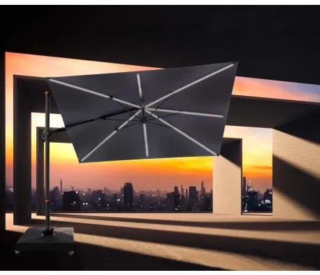 Doppler myZone 220 x 300 cm LED - záhradný naklápací bočný slnečník - 2. akosť (S274)