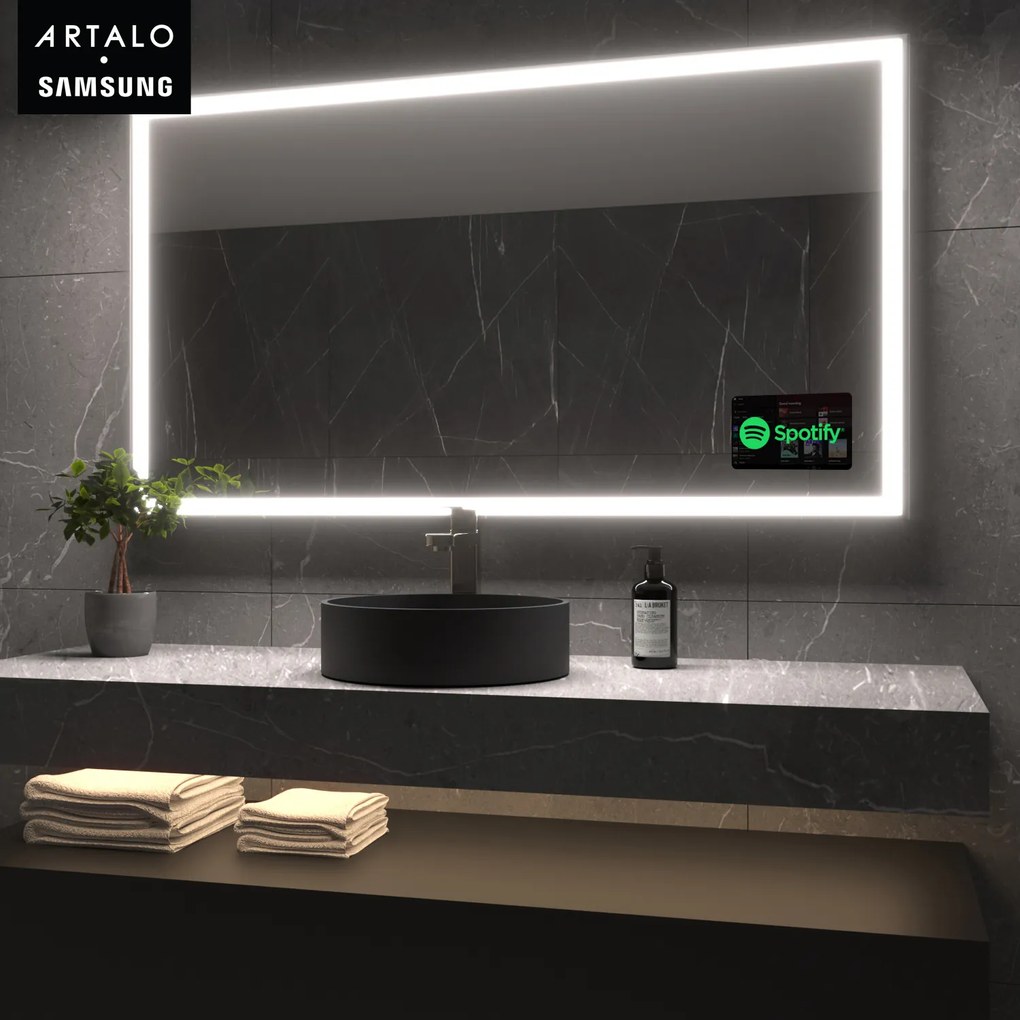 SMART Zrkadlo do kúpeľne s LED osvetlením M1 premium + Samsung SmartPanel