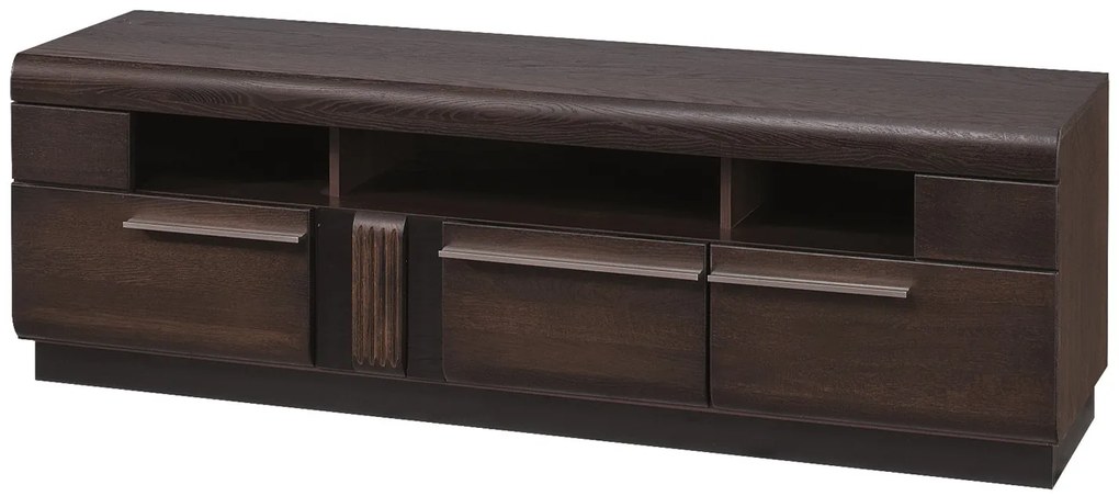 TV stolek Porti 25 160 cm z masivu dub čokoládový