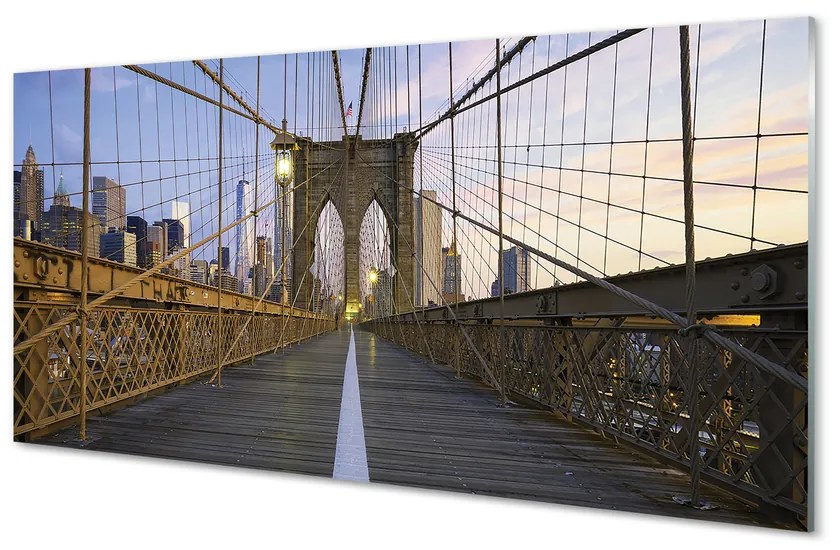 Obraz na akrylátovom skle Stĺpec most slnko 140x70 cm