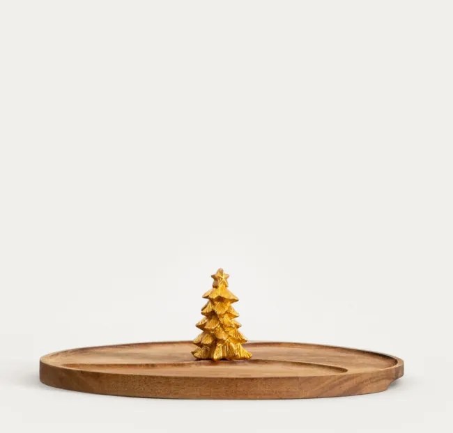 Servírovacia doska LOVDAL so zlatým stromčekom 761980