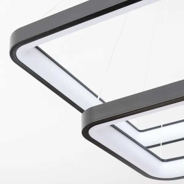 Brilagi - stmievateľný LED závesný luster na lanku FALCON SLIM LED/78W/230V 50x50 cm čierna + diaľkové ovládanie