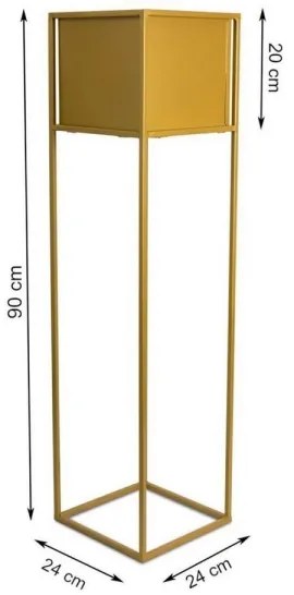 Stojan na kvety 90x24 cm zlatá