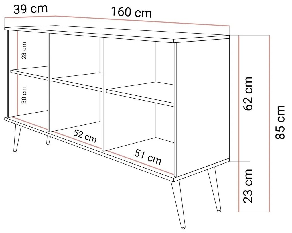 Komoda BOSTON bežová 160cm