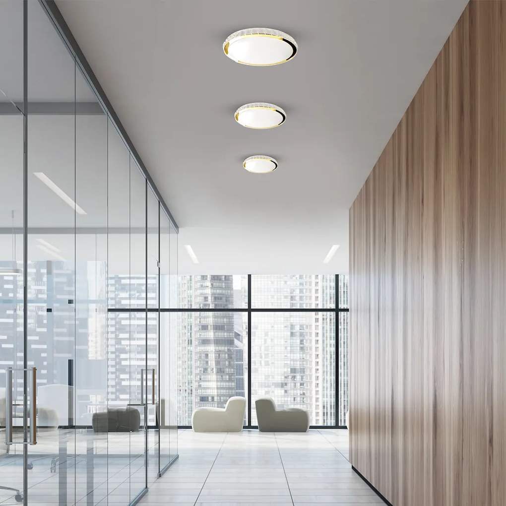 EUlight Stropné LED svietidlo Layla, 1x LED 33w, 3000-6000k, w/g, s ovládačom