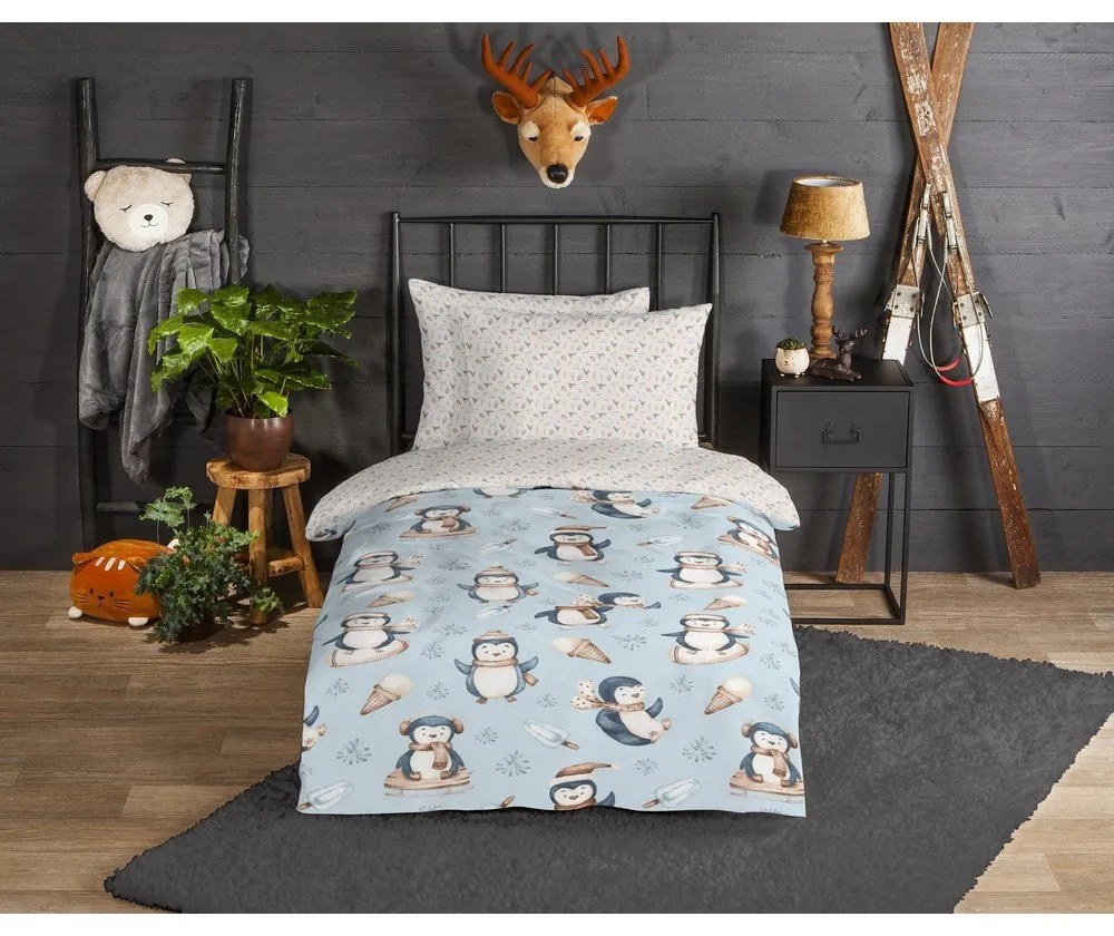 Flanelové detské obliečky na jednolôžko 140x200 cm Jani – Good Morning