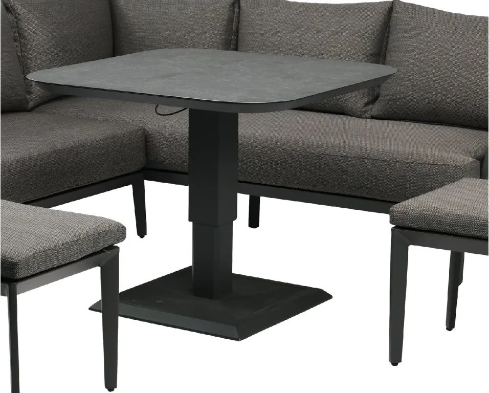 CH Rohová súprava hliníkového nábytku Tallinn - sivá