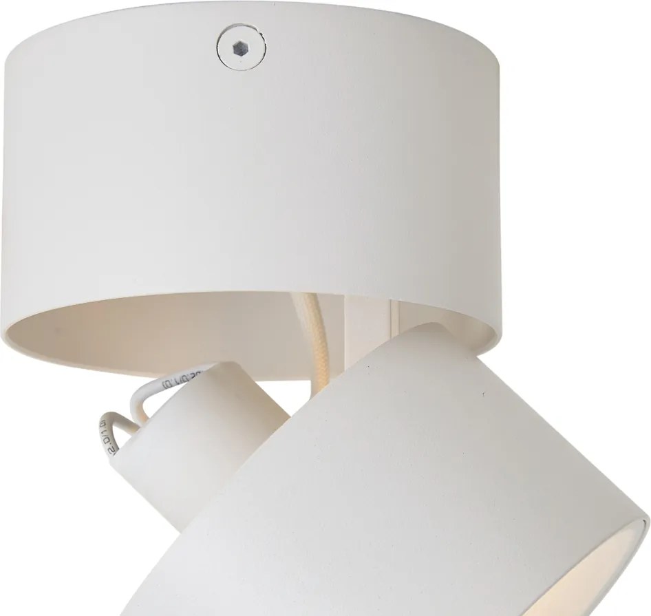 Moderné prisadené bodové svietidlo biele GU10 50mm naklápacie - Echo