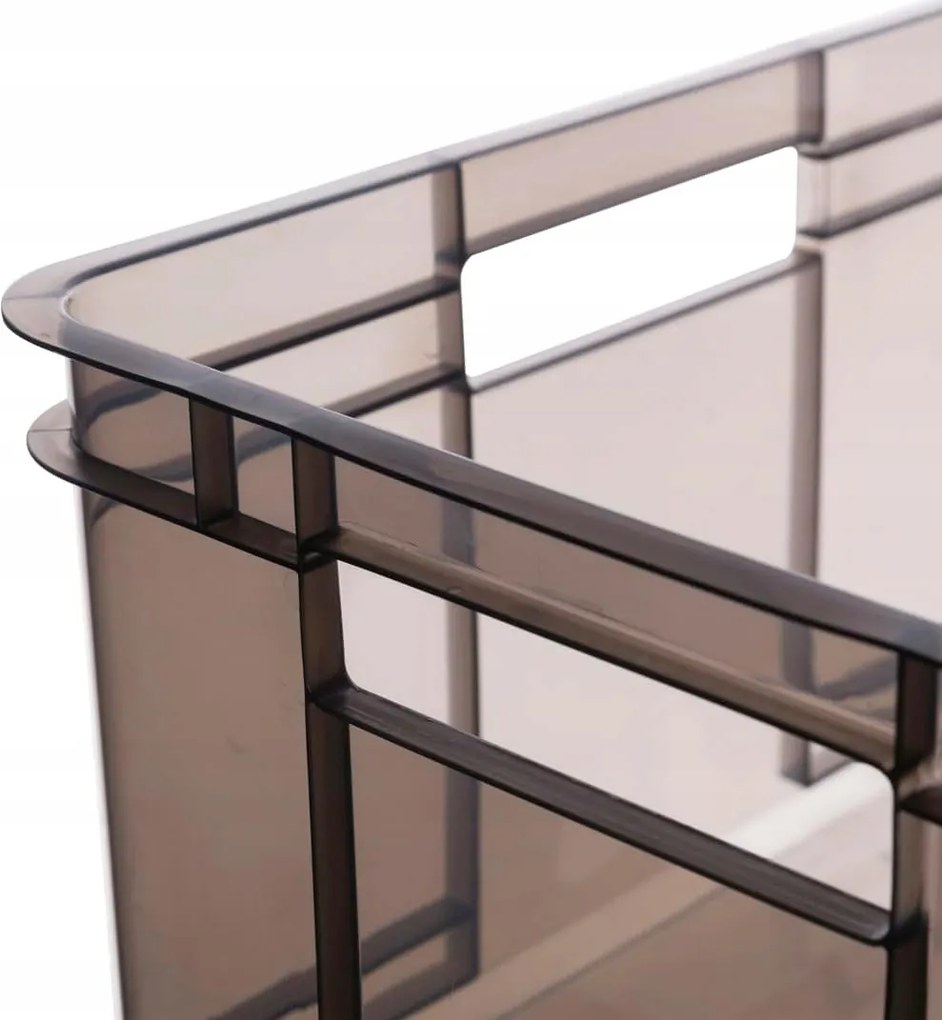 Keeeper Úložný box pro domácnost i dílnu, BRUNO XL, 28L, 43 x 35 x 24 cm, kouřový