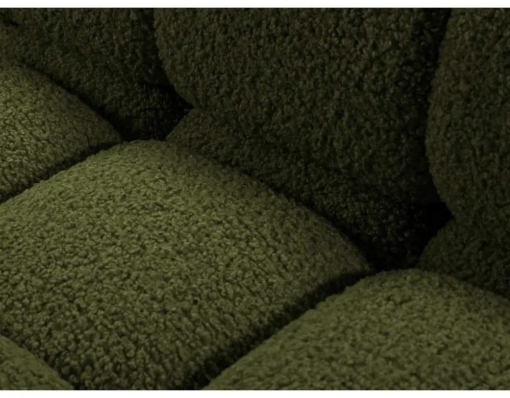 Zelená pohovka z textílie buklé 288 cm Bellis – Micadoni