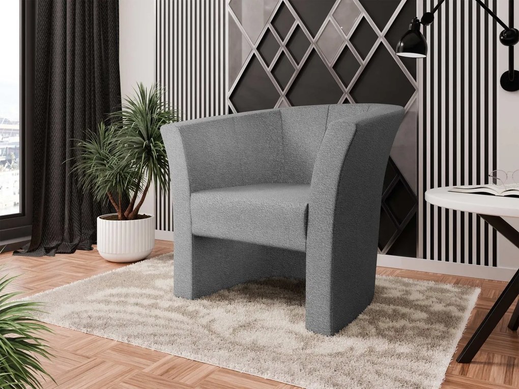 Klubové kreslo Karkor, Dostupné poťahy: ekokoža Soft 017 (biela)