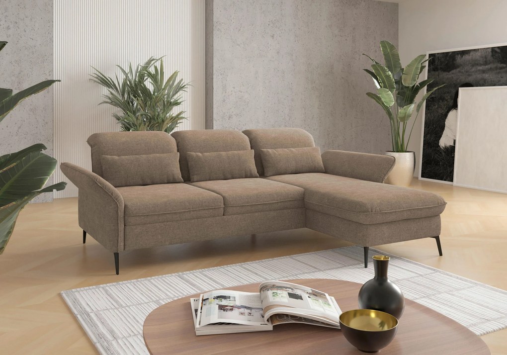 XXXLutz ROHOVÁ SEDAČKA, textil, svetlohnedá Sit & More - Sedačky - 000144011849
