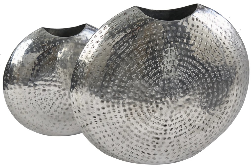 Váza Oriental 2ks 40cm a 30cm strieborná