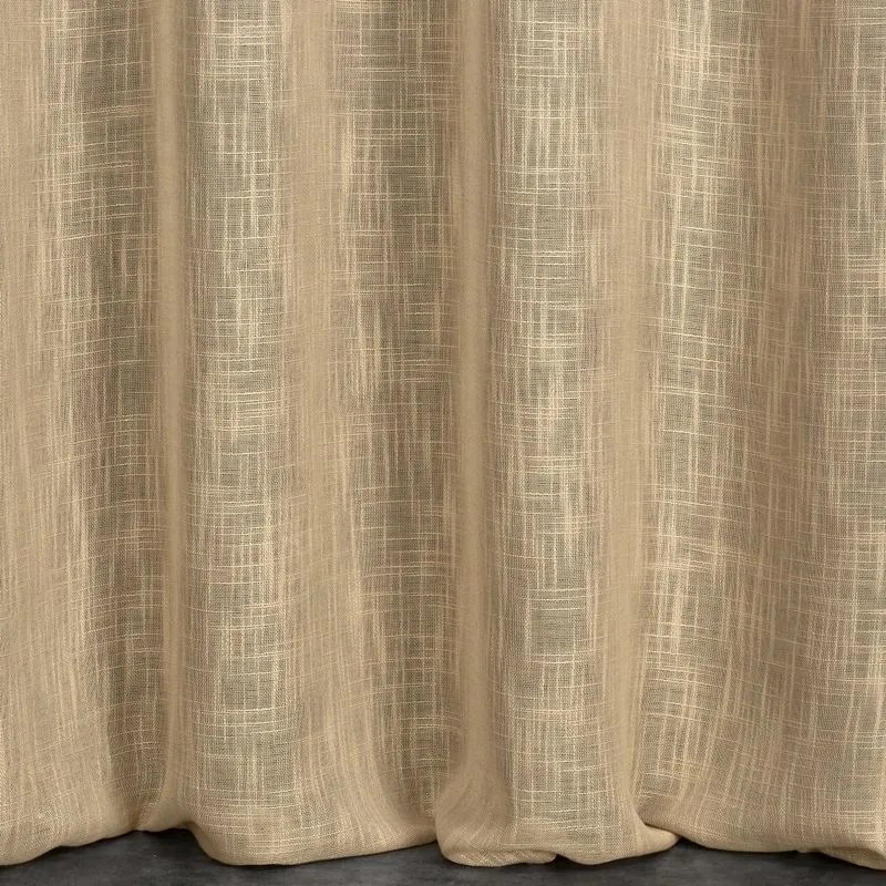 EUROFIRANY záves v ekologickom štýle 140 cm x 270 cm prírodná 100% polyester Rozmer varianty: 140 cm x 250 cm, Farba varianty: Béžová