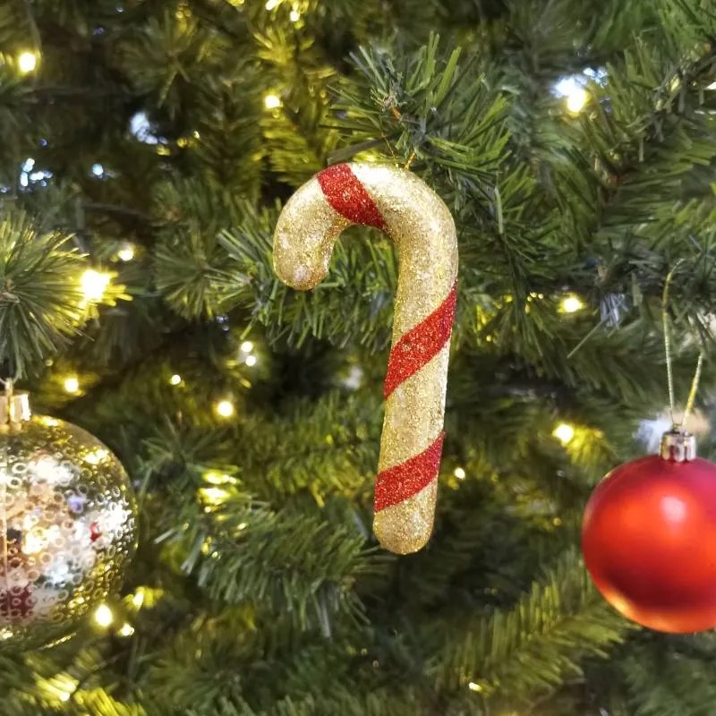 DECOLED Berlička lízátko, 12 cm, zlatá červená, 10 ks