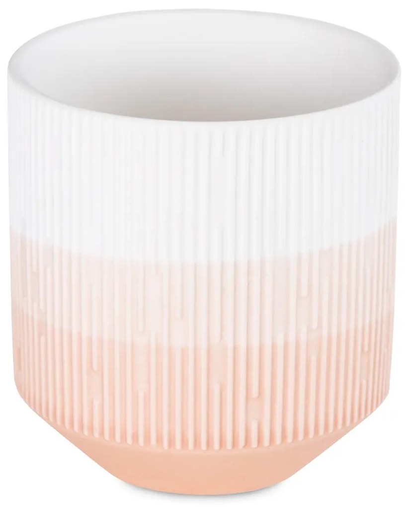 Kvetináč Fino korálový/biely