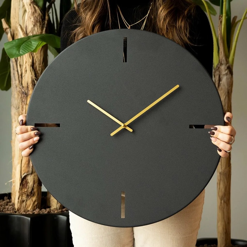 Nástenné hodiny Timeless APS113, Black, 48 x 48 cm