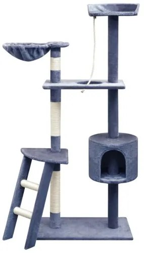 vidaXL Škrabadlo pre mačky so sisalovými stĺpikmi, 150 cm, tmavomodré-